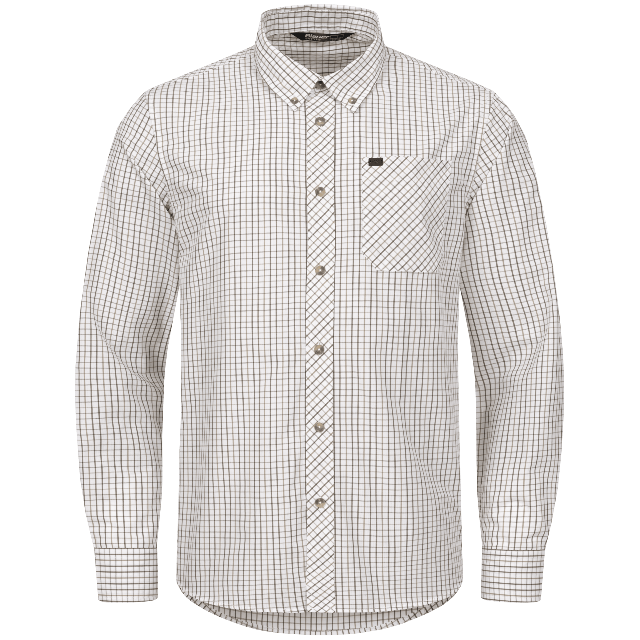 Blaser Herren Hemd Juno oliv/beige kariert