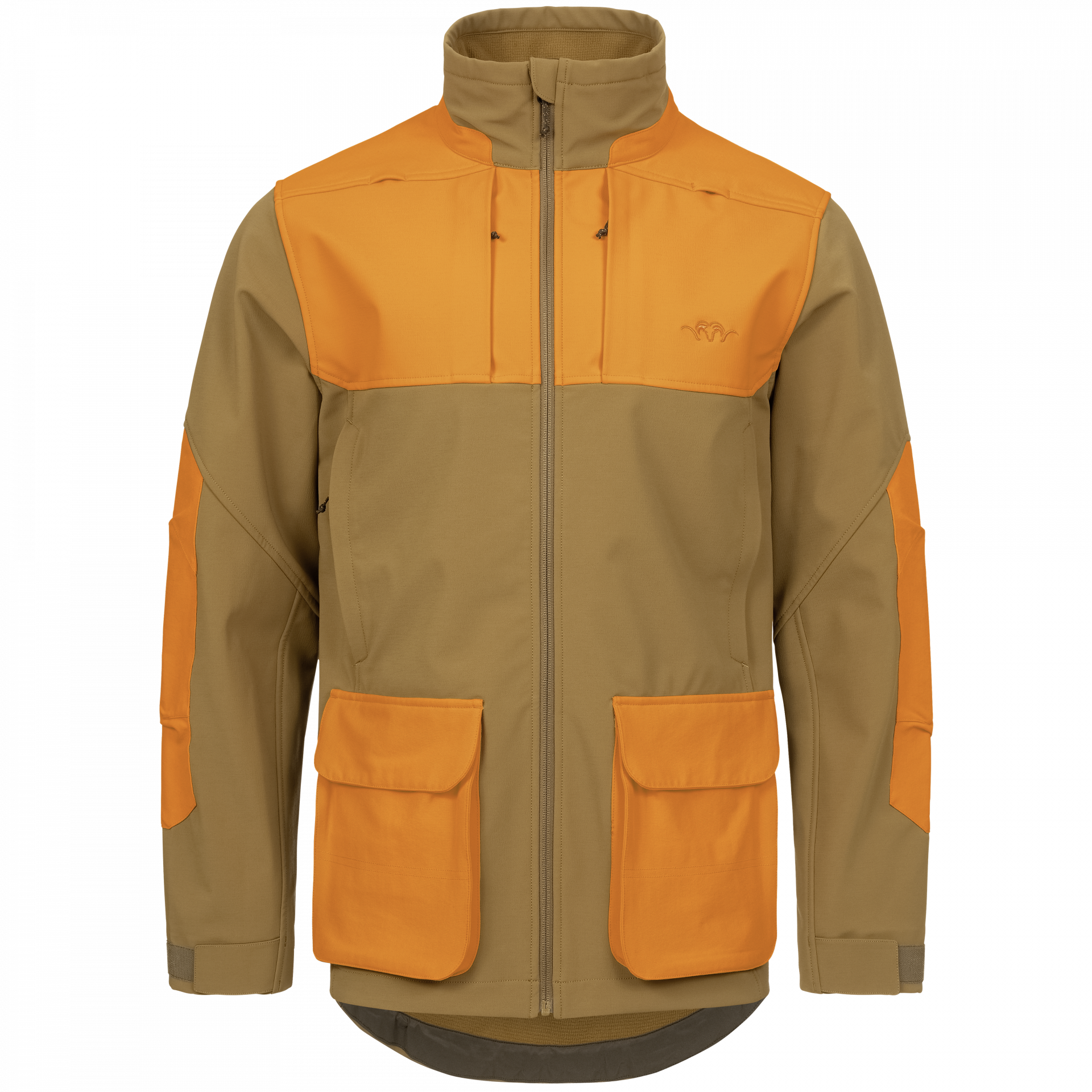 Blaser Herren Tackle Softshell Jacke rubber braun / blaze orange Blaser Herren Tackle Softshell Jacke rubber braun / blaze orange