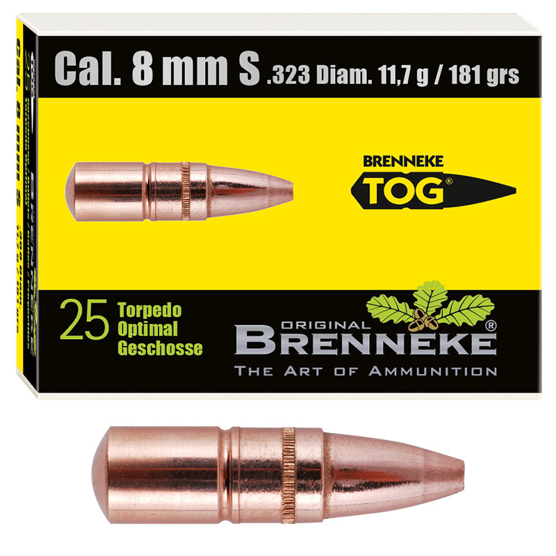 BRENNEKE Geschoss 8mm S TOG leicht BRENNEKE Geschoss 8mm S TOG leicht