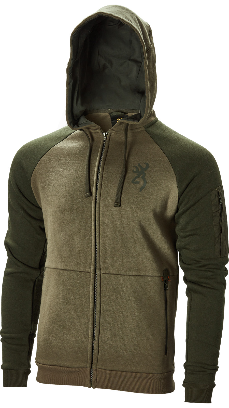 BROWNING Snapshot Zip Hoodie Two Tones grün