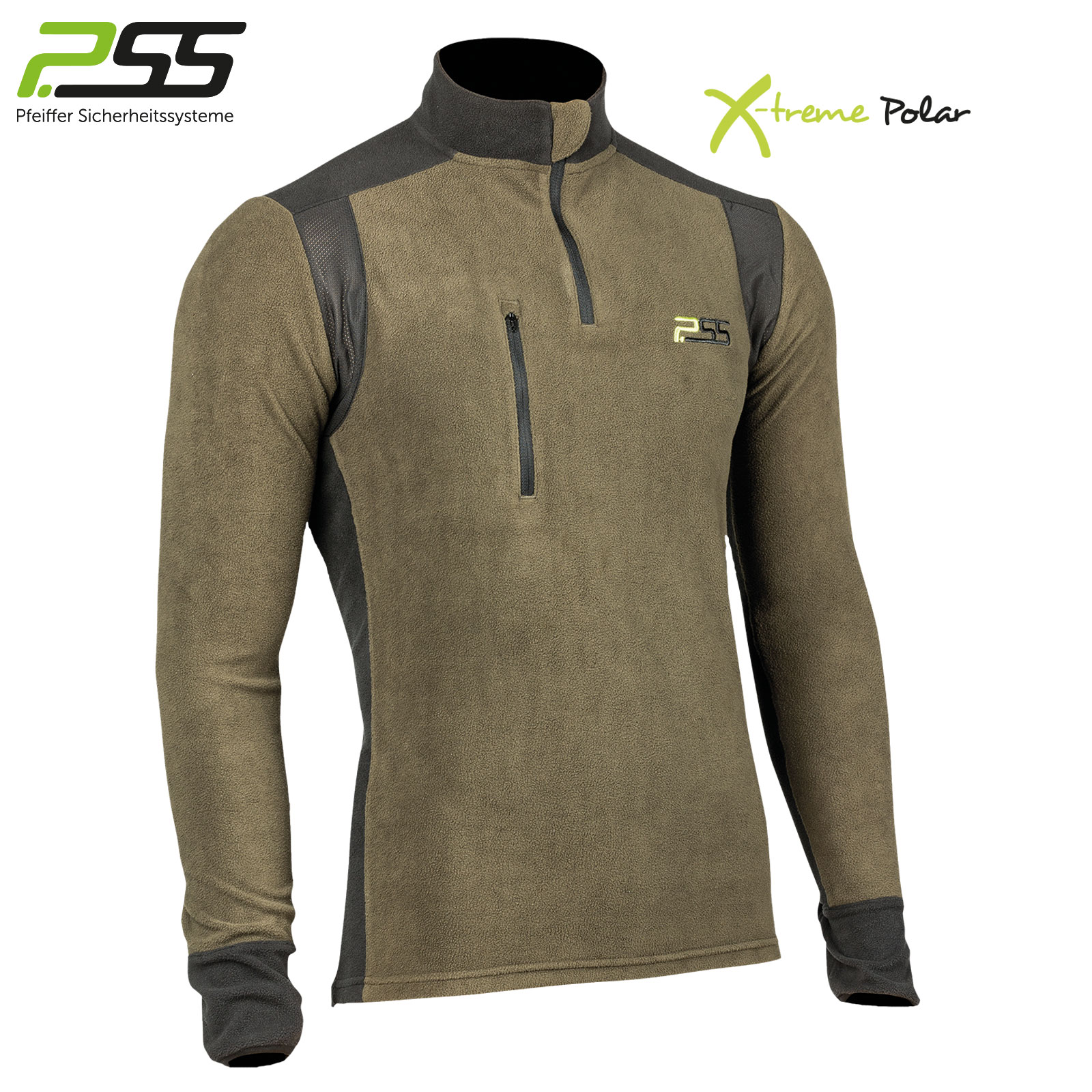 PSS X-treme Polar Fleeceshirt grün/schwarz PSS X-treme Polar Fleeceshirt grün/schwarz