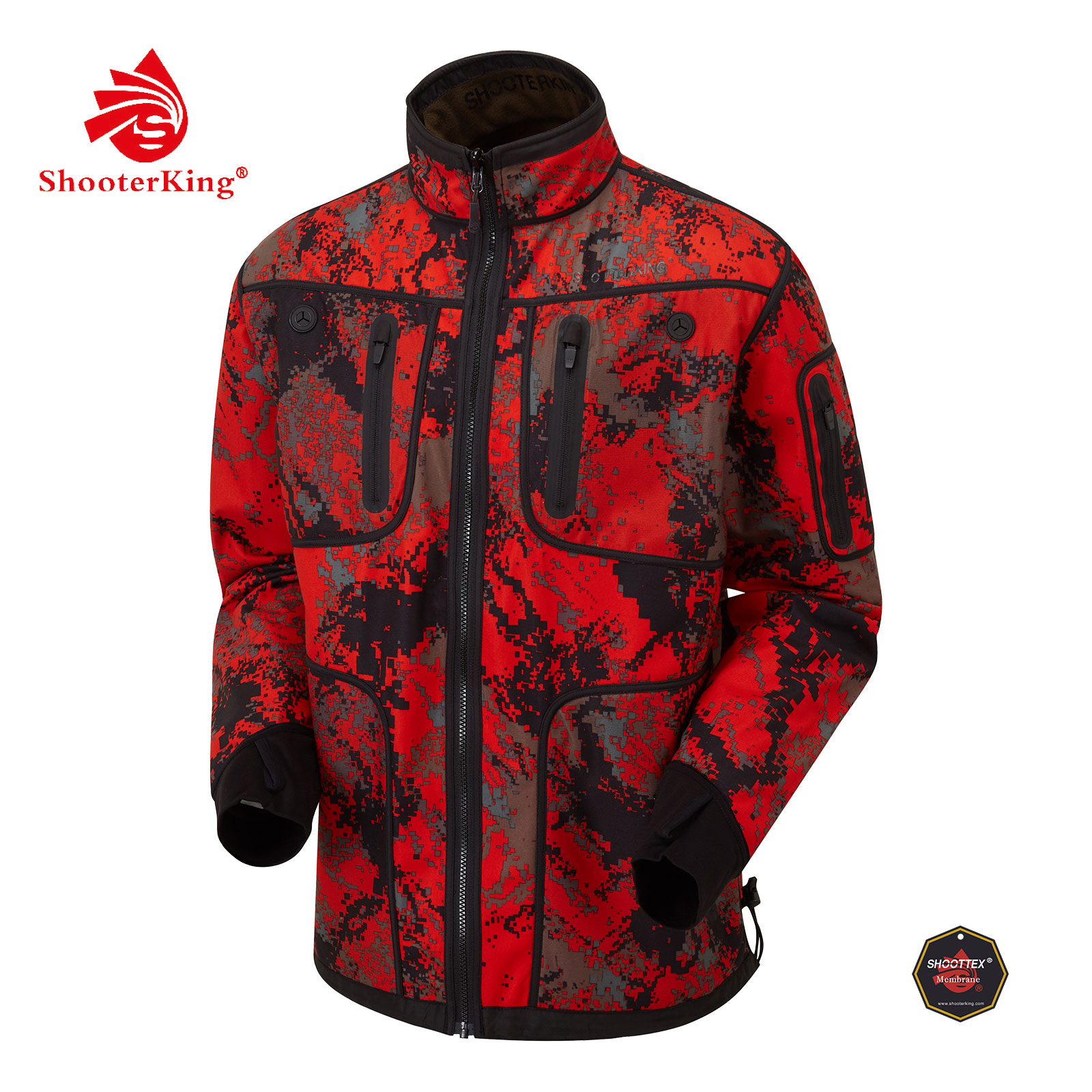 SHOOTERKING Softshell Jacke wendbar Forest Mist rot SHOOTERKING Softshell Jacke wendbar Forest Mist rot